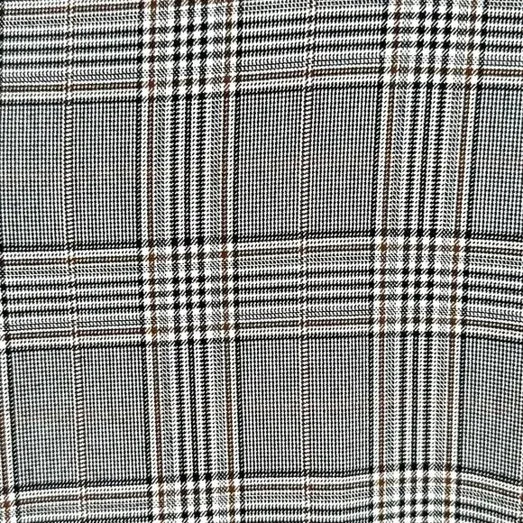 Nicole Miller New York Women's Wide Leg Glen Plaid Pants Size 8 Gray Brown Black - Picture 6 of 10